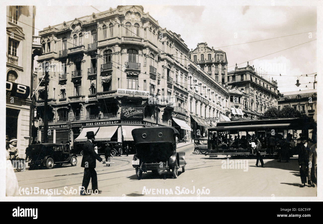 Hotel Terminus SAO PAULO Brasil RPPC Antique Advertising Photo Foto ~1920s