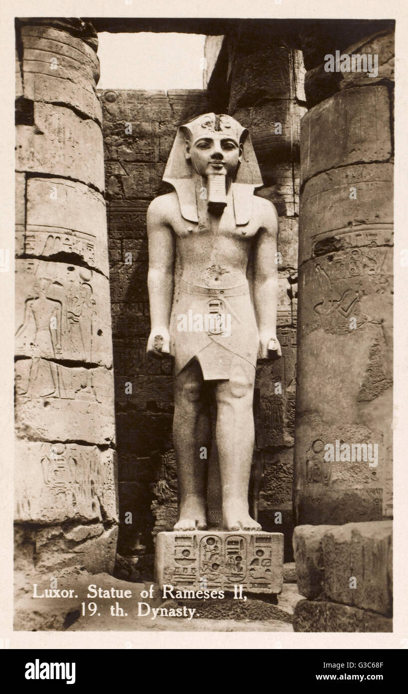 Luxor Temple Complex, Egypt - Statue of Pharaoh Rameses II Stock Photo ...