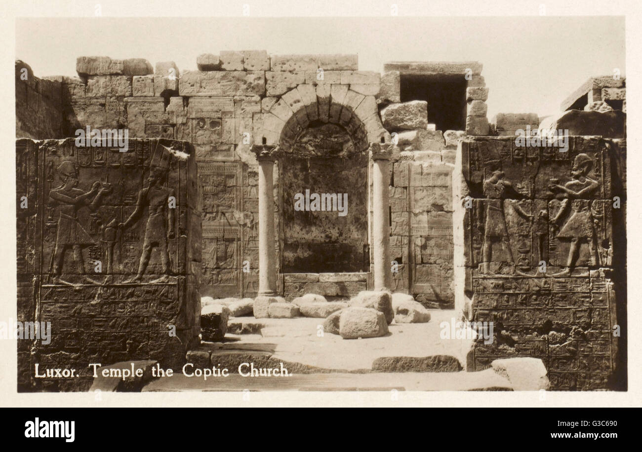 Luxor Temple Complex - Late Roman era Church Stock Photo
