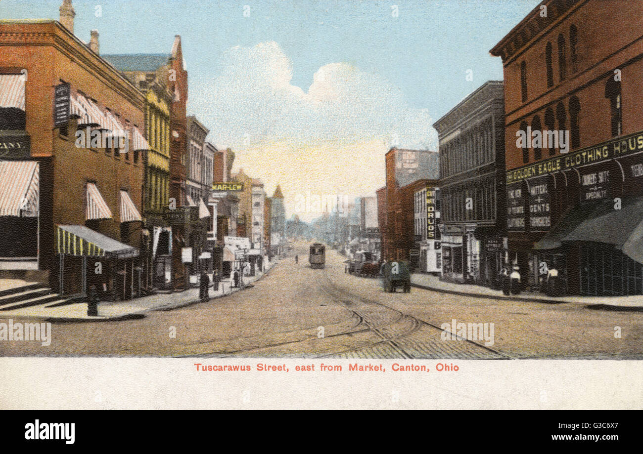 Tuscarawus Street, Canton, Ohio, USA Stock Photo
