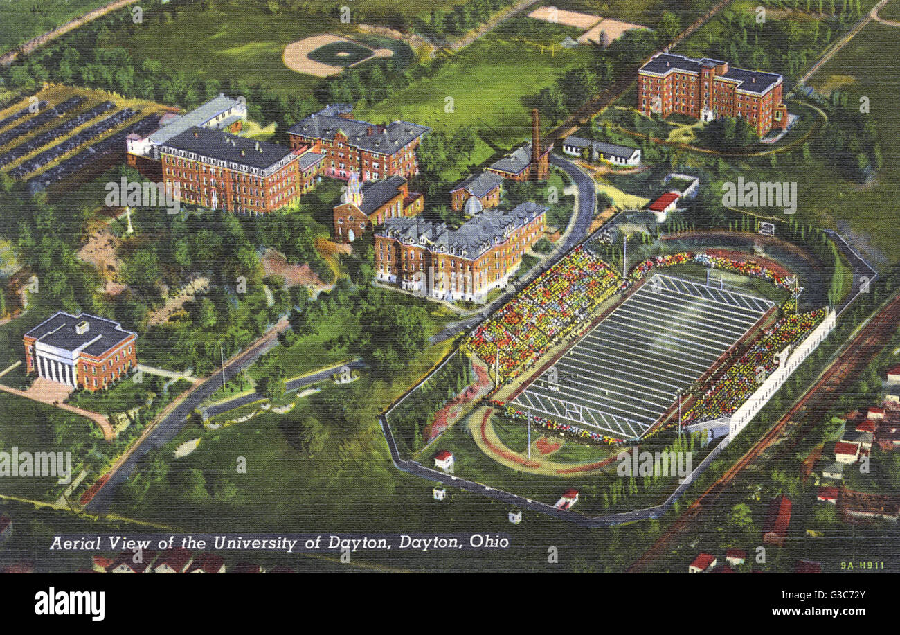 Aerial view of University, Dayton, Ohio, USA Stock Photo - Alamy