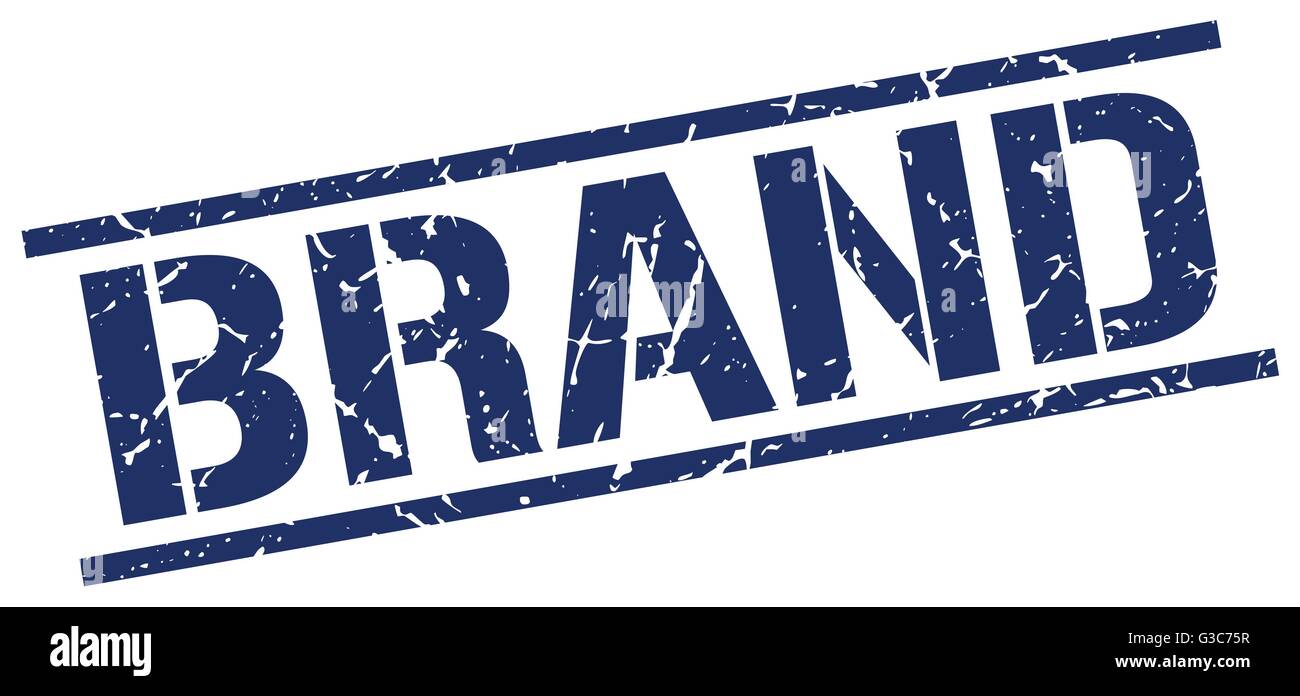 brand blue grunge square vintage rubber stamp Stock Vector Image & Art ...