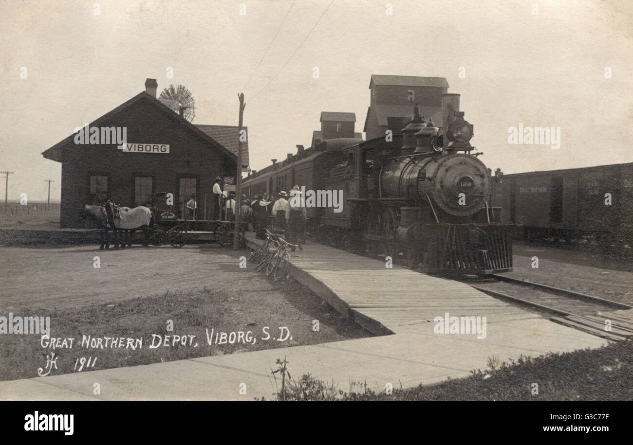 Great Northern Depot, South Dakota, USA Stock Photo Alamy
