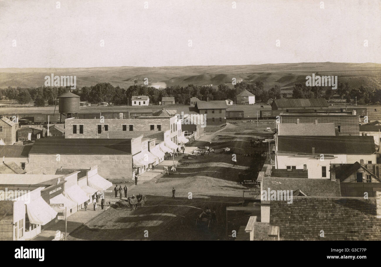 Aerial view of Center Street, Philip, South Dakota, USA Stock Photo Alamy