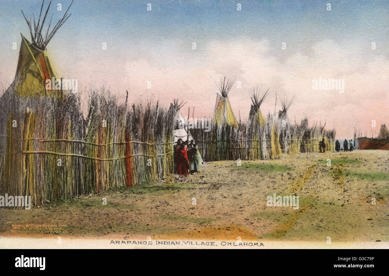 Arapaho Indian Village, Oklahoma, USA Stock Photo Alamy
