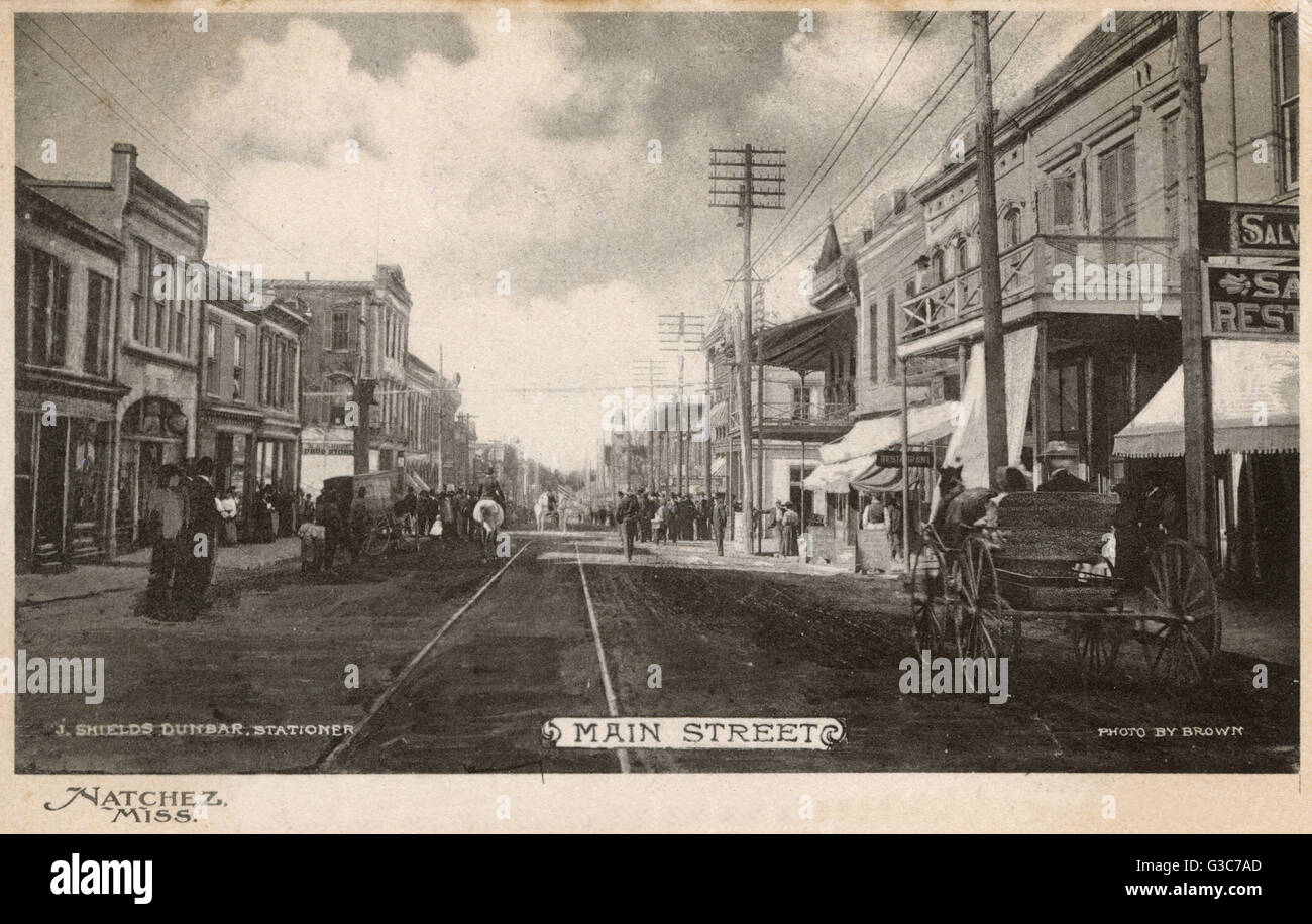 Main Street, Natchez, Mississippi, USA Stock Photo Alamy