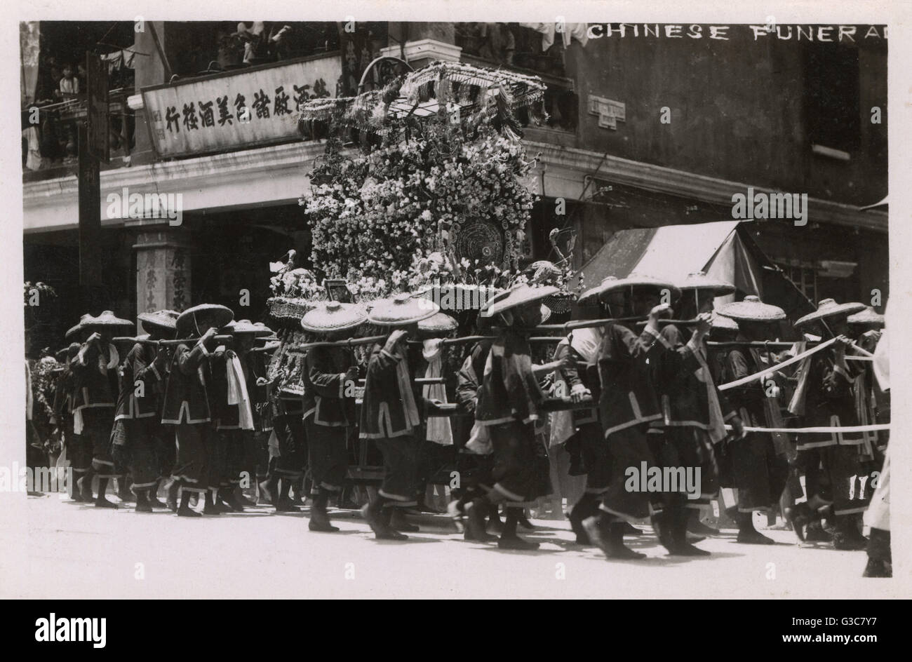 Chinese Funeral Procession, Shanghai, China Stock Photo