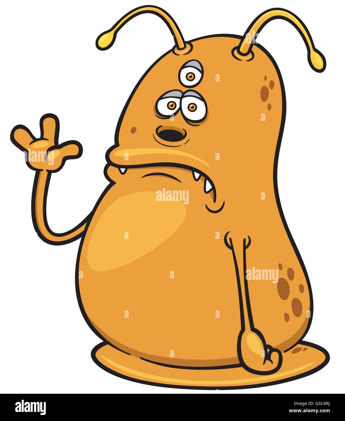 Vector illustration of Alien cartoon Stock Vector