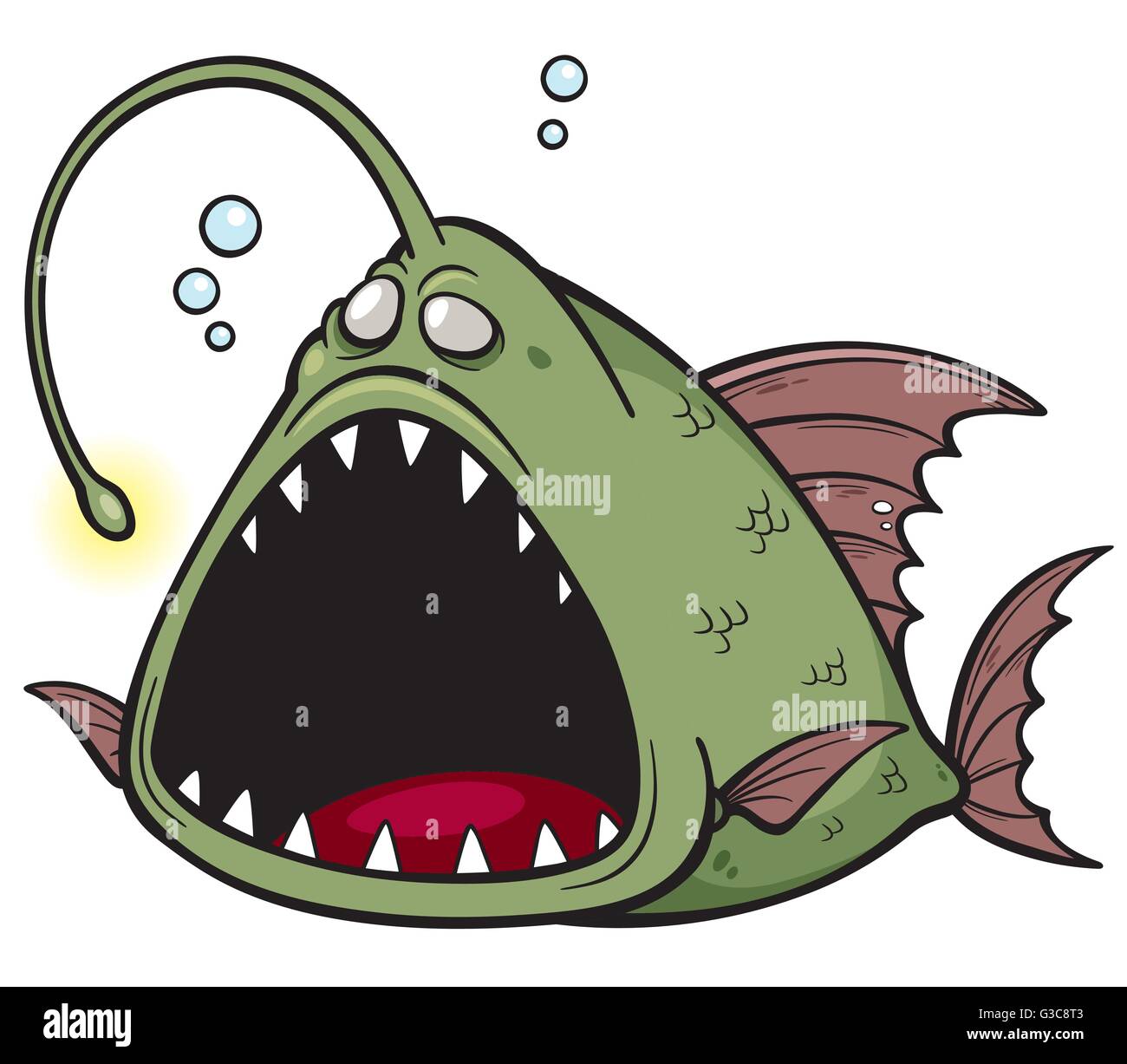 Download Vector illustration of angry fish cartoon Stock Vector Art & Illustration, Vector Image ...