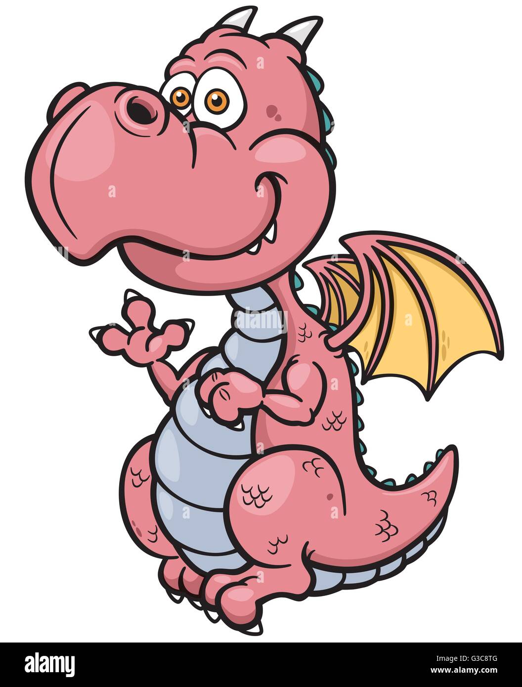 Vector illustration of Cartoon dragon Stock Vector Image & Art - Alamy