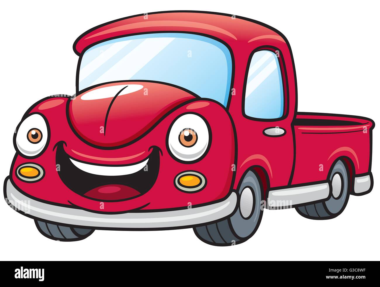 Vector illustration of Cartoon car pickup Stock Vector Image & Art - Alamy