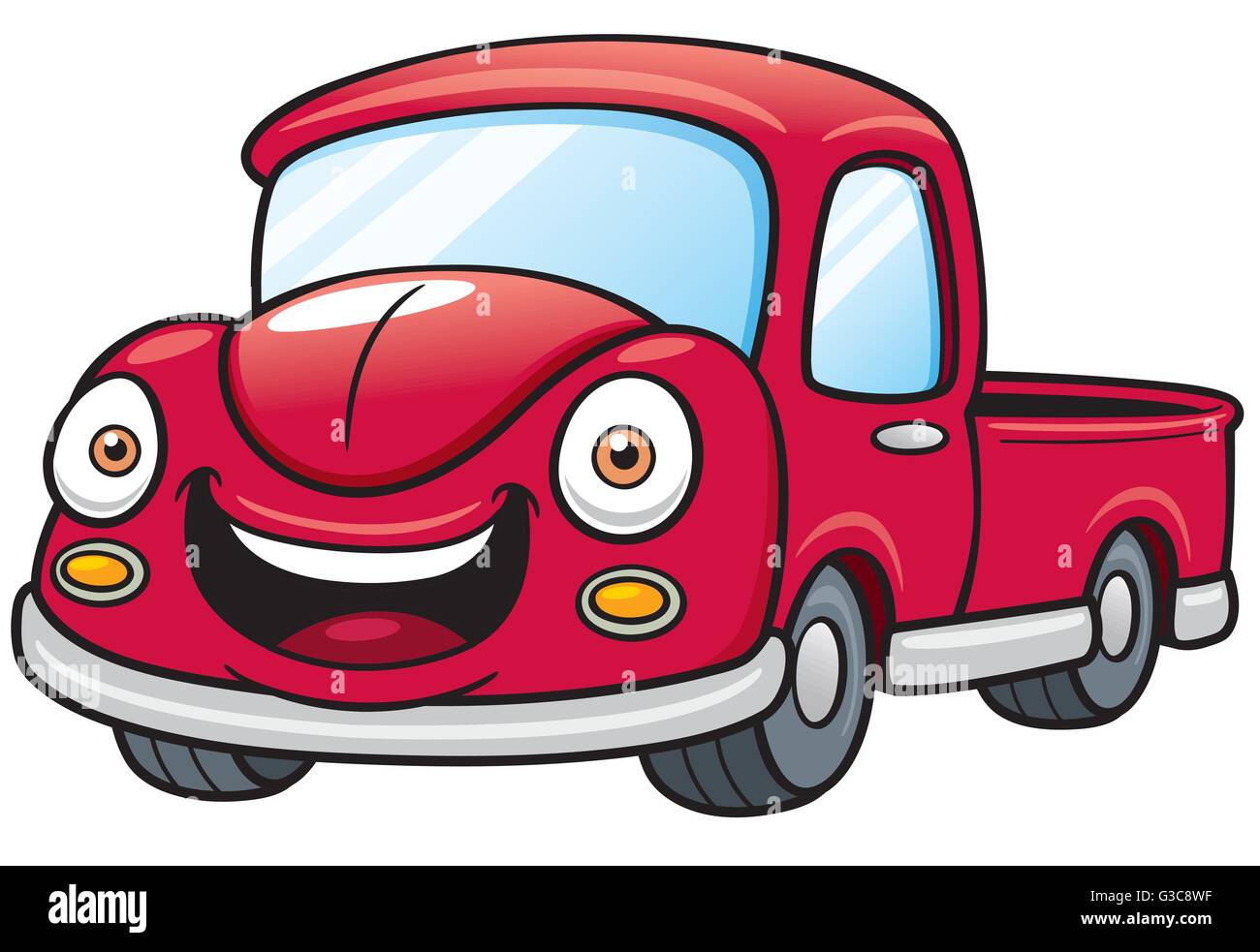 Vector Illustration Of Cartoon Car Pickup Stock Vector Image Art Alamy