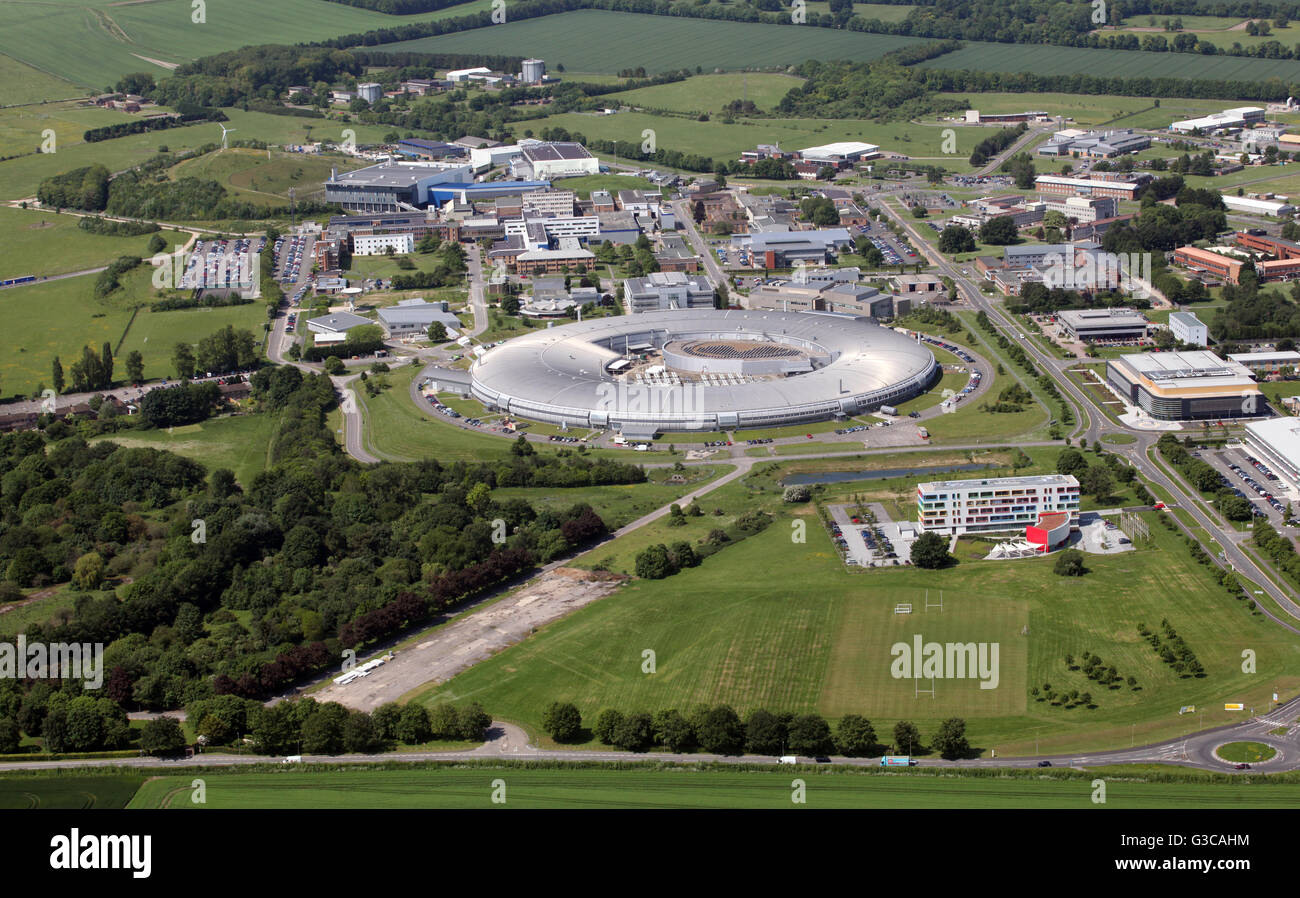 aerial view of Harwell International Business Centre and Atomic Energy Research Establishment at UKASE Harwell, Oxfordshire, UK Stock Photo