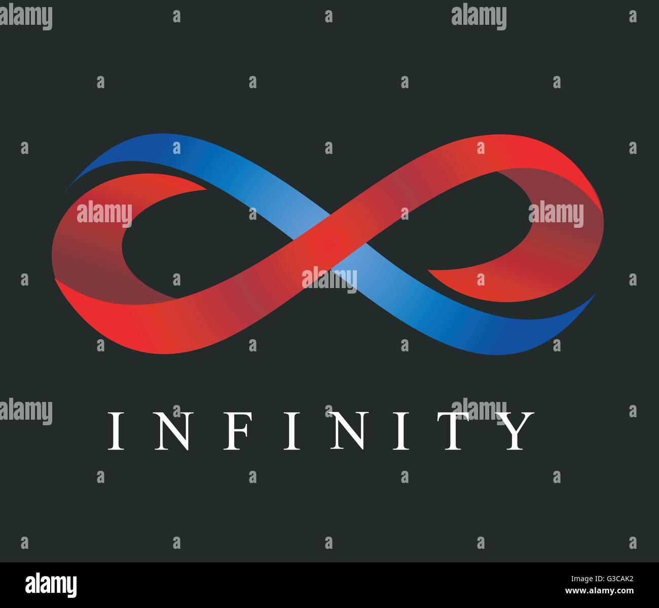 infinity vector illustration on black background Stock Vector Image
