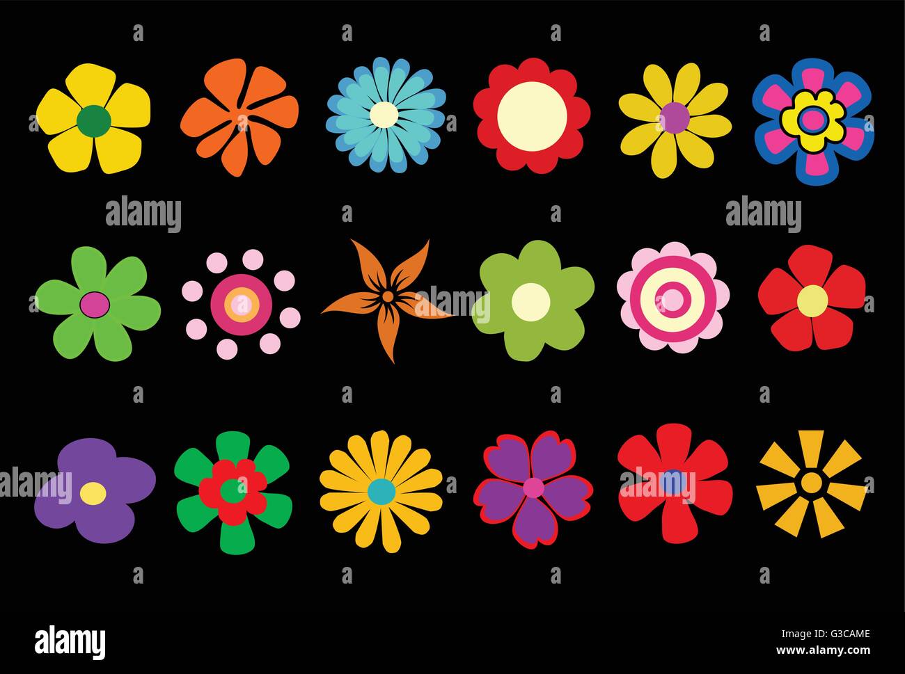 colorful spring flowers vector illustration Stock Vector Image & Art ...