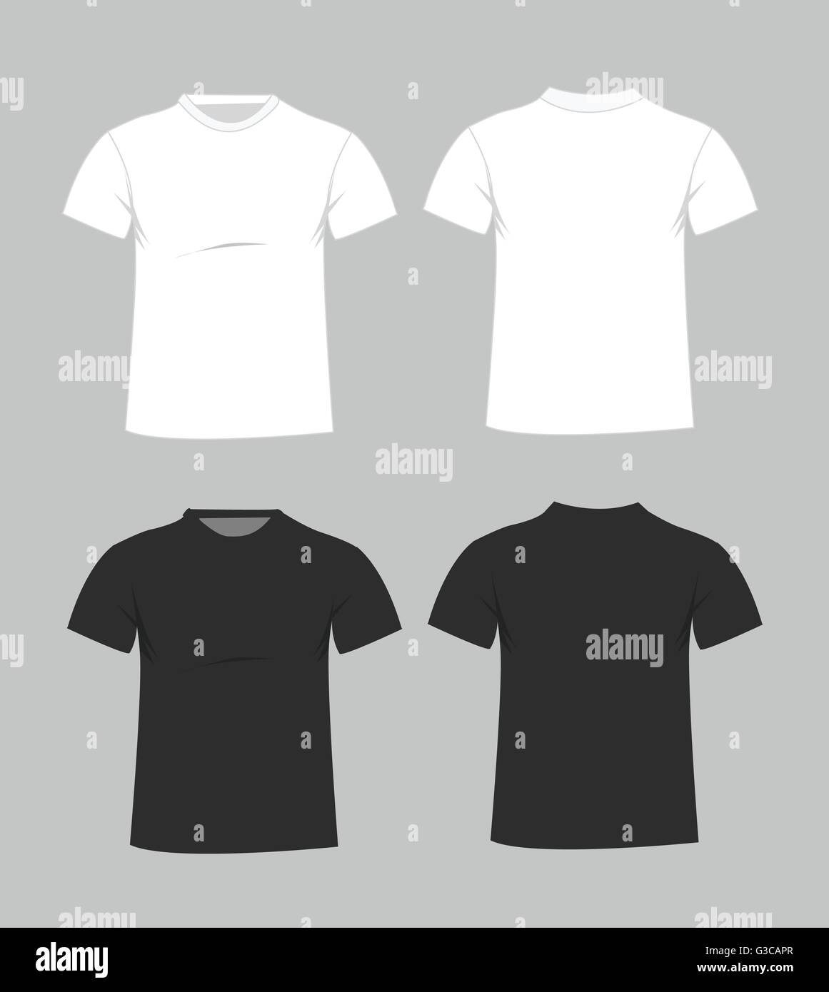 Blank t-shirt template. Front and back Stock Vector Image & Art Within Blank Tee Shirt Template