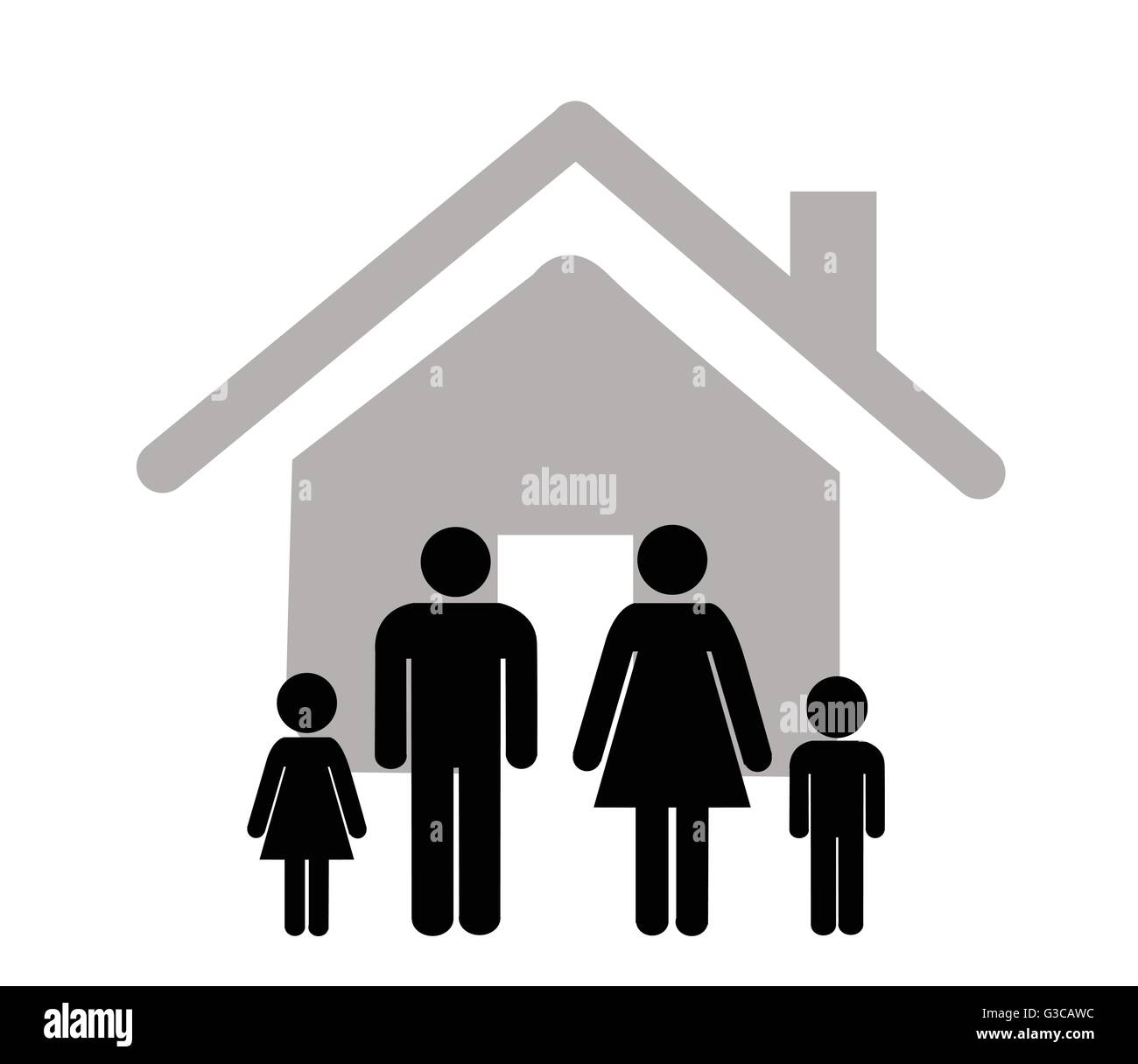 family icon over white background. vector illustration Stock Vector ...