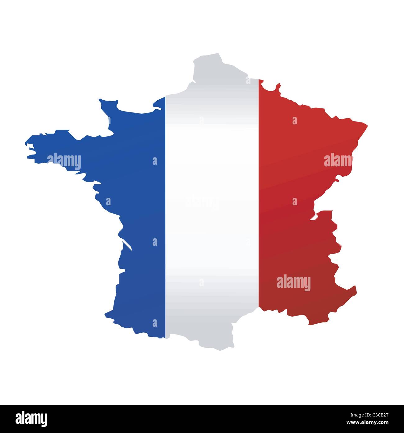 Map of France vector illustration on white background Stock Vector