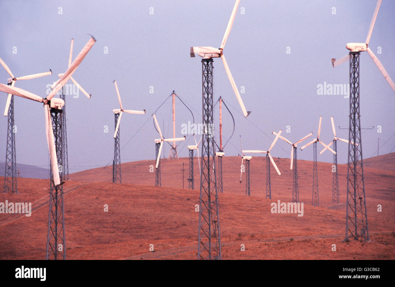 Wind turbines, wind mills, Livermore, California, wind power plant