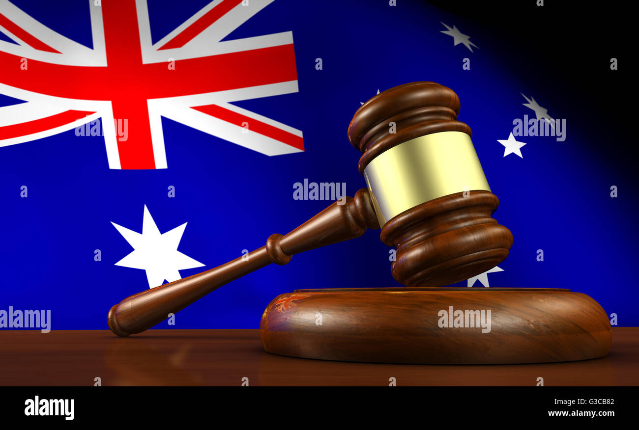 Australia laws, legal system and justice concept with a 3D Stock Photo -  Alamy