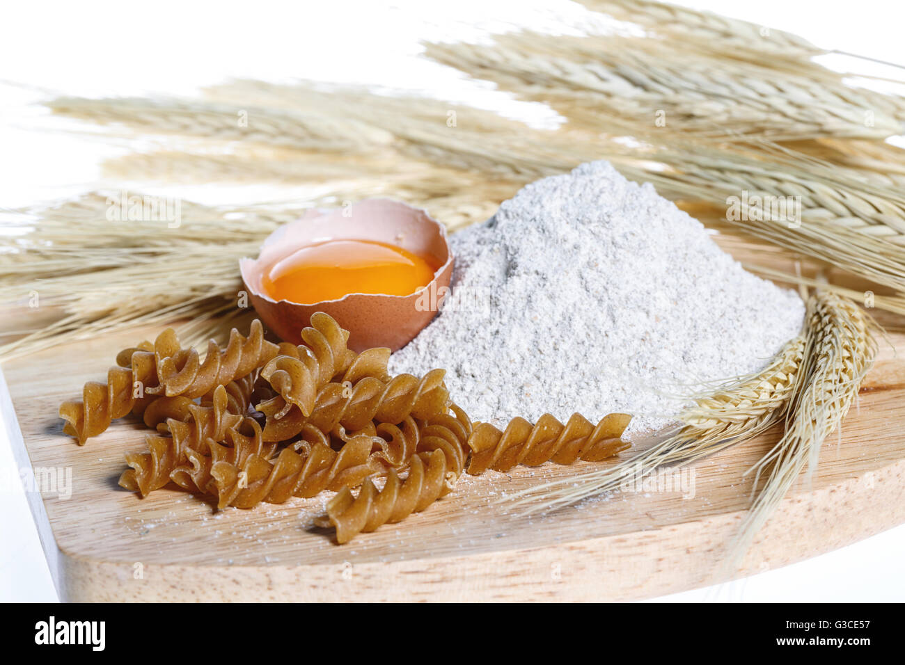 Pasta, egg, flour, healthy food Stock Photo Alamy