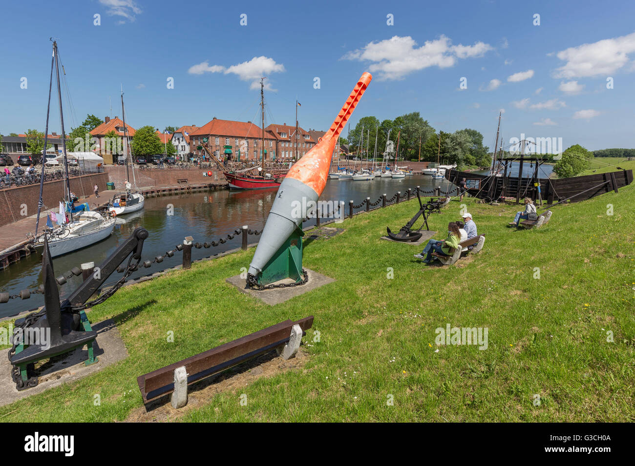 At the historic 'Old Harbour' of Hooksiel, district of the municipality Wangerland, district of Friesland, Stock Photo