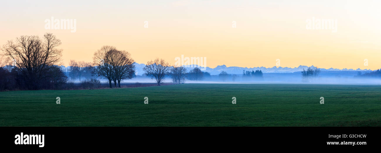 Germany, Bavaria, Allgäu, sunset, dusk, Swabia Stock Photo