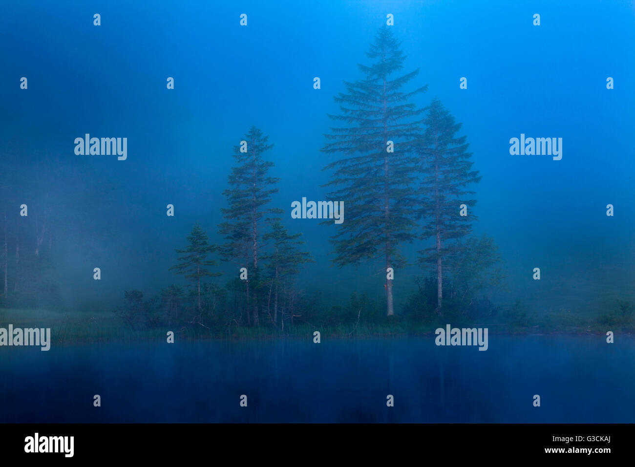Fog mountain lake hi-res stock photography and images - Alamy