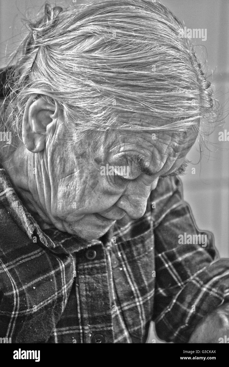 old woman portrait Stock Photo