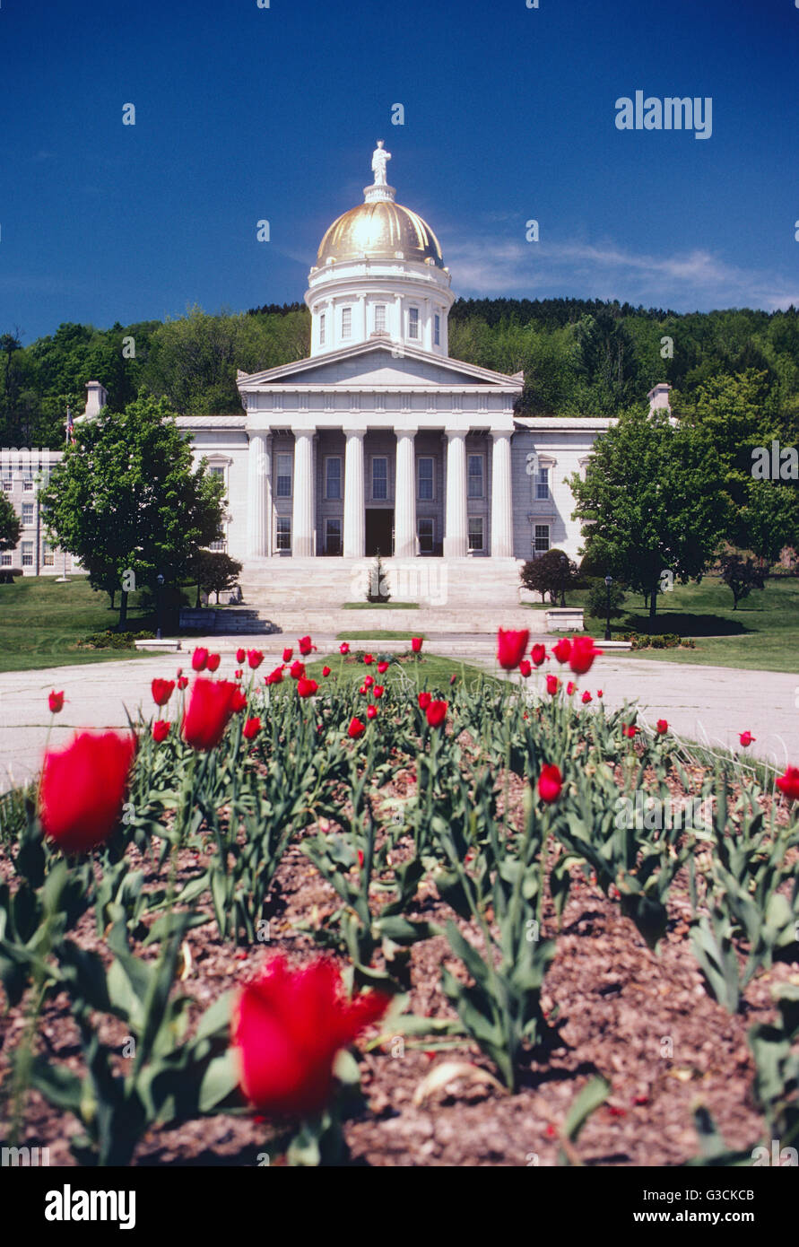 State Capital Building; Montpelier; Vermont: USA Stock Photo