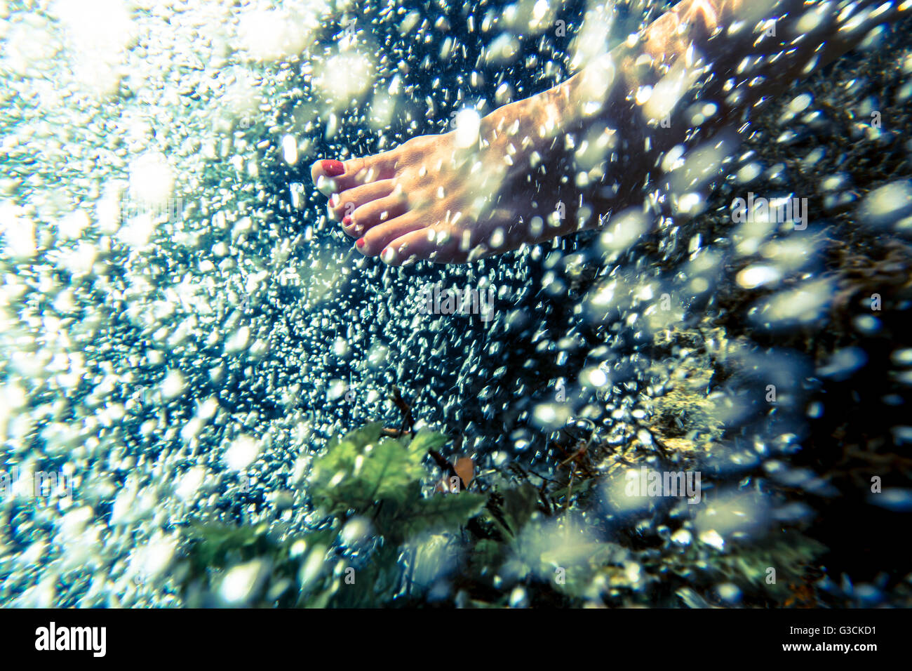 Bubbles water feet hires stock photography and images Alamy