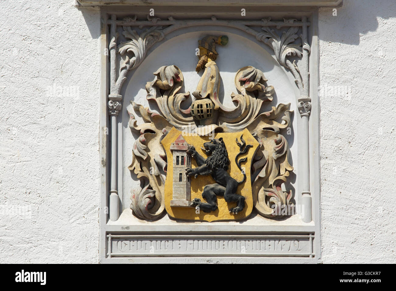 Coat of arms at the city hall in Meißen Stock Photo Alamy