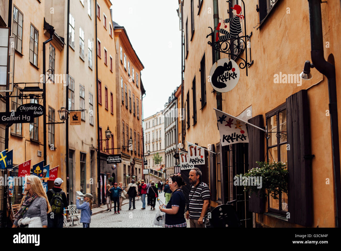 Shopping street of gamla stan hi-res stock photography and images - Alamy