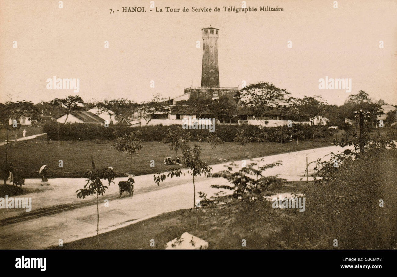 Hanoi, Vietnam - The Service Tower and Military Telegraph Stock Photo