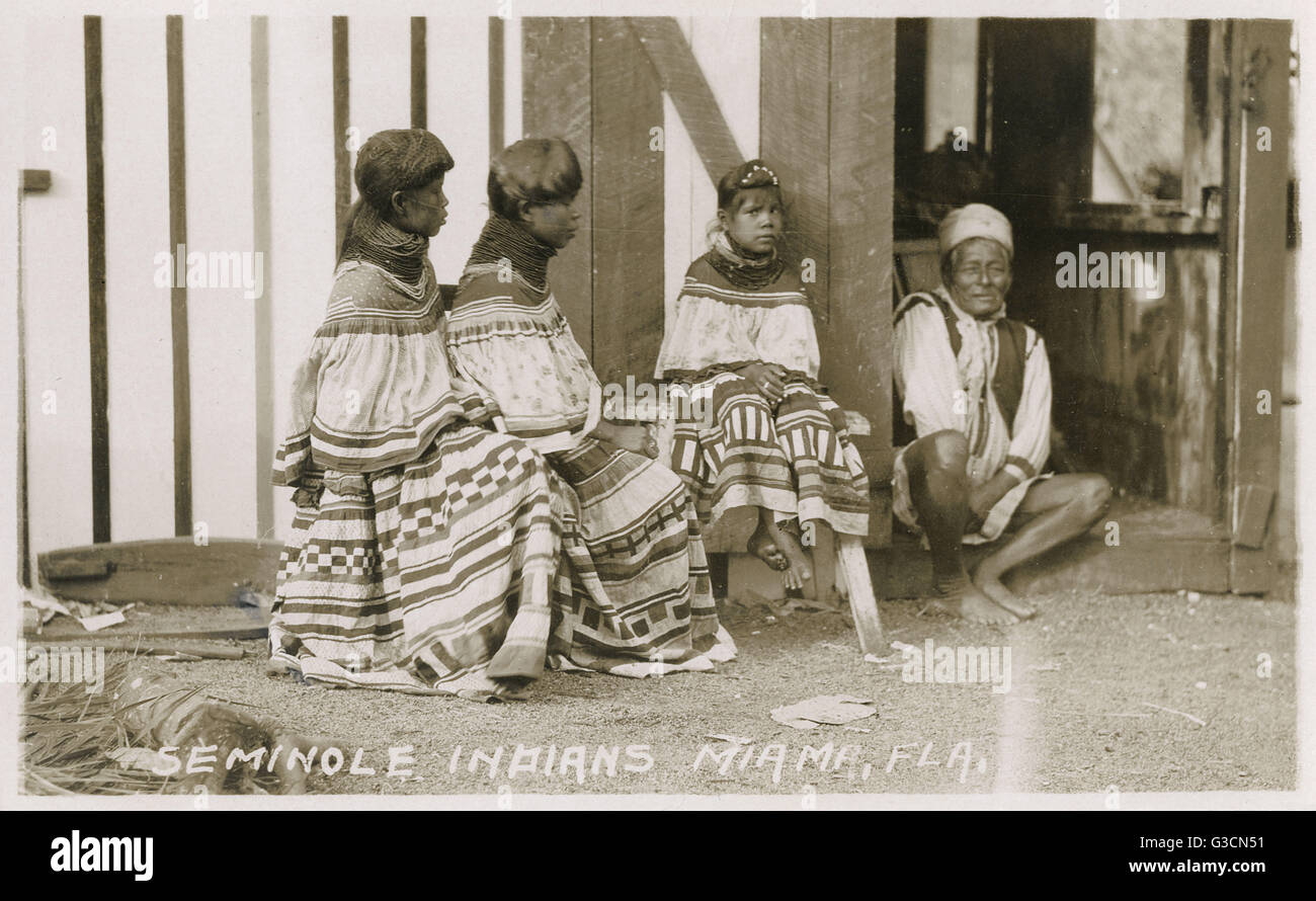 Seminole Indians, Miami, Florida, USA Stock Photo