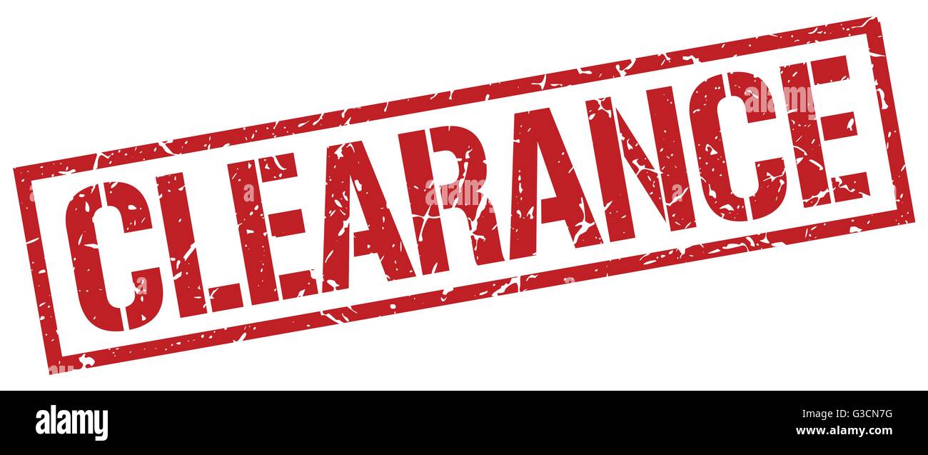 clearance red grunge square vintage rubber stamp Stock Vector Image ...