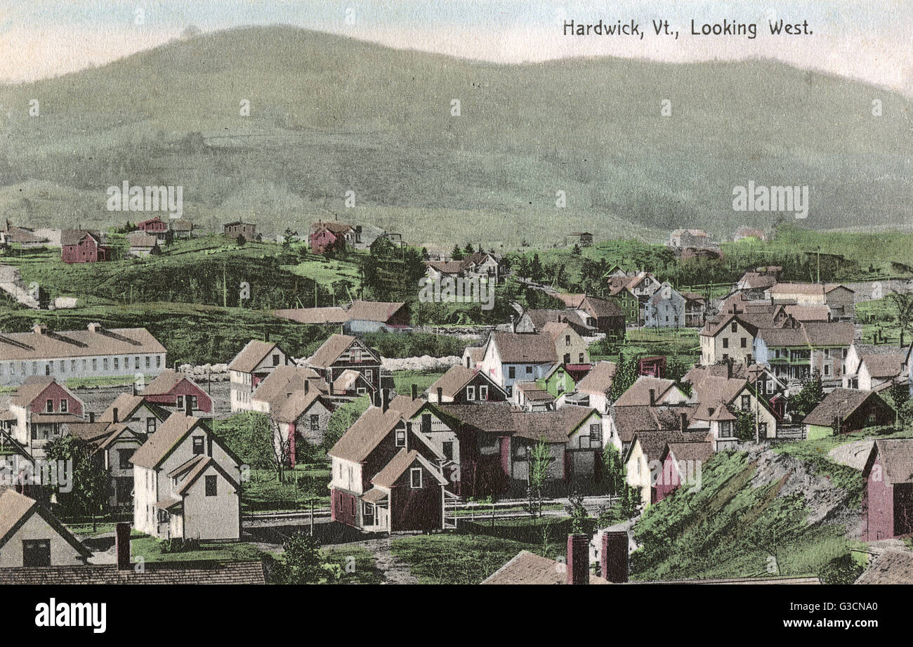General view of Hardwick, Vermont, USA Stock Photo