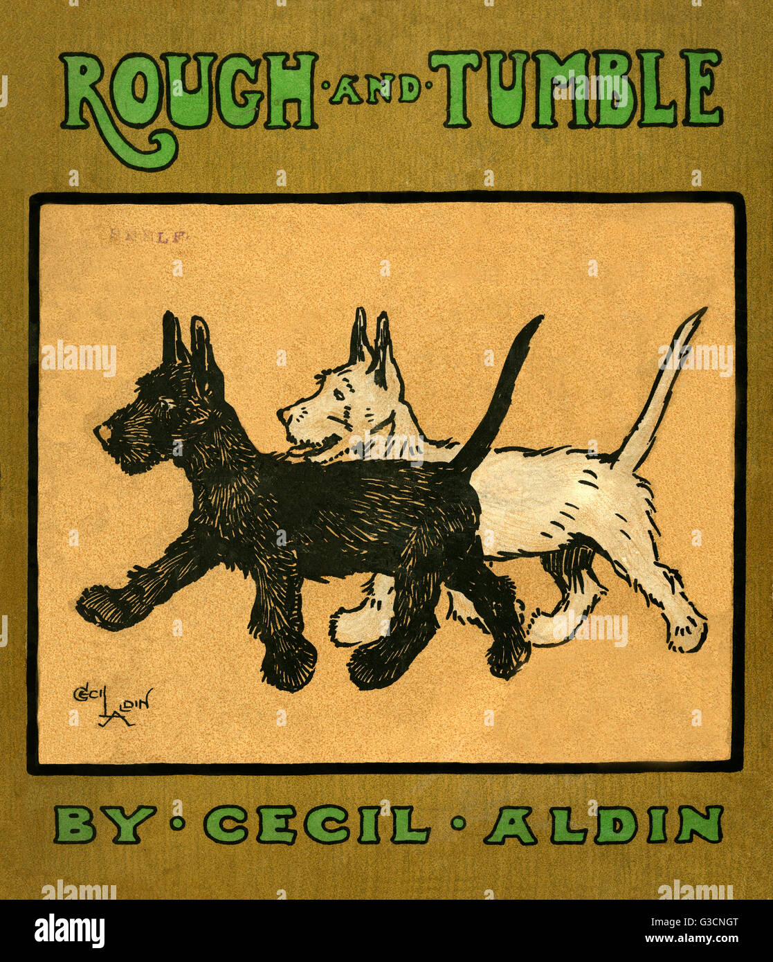Book cover design by Cecil Aldin, Rough and Tumble Stock Photo Alamy