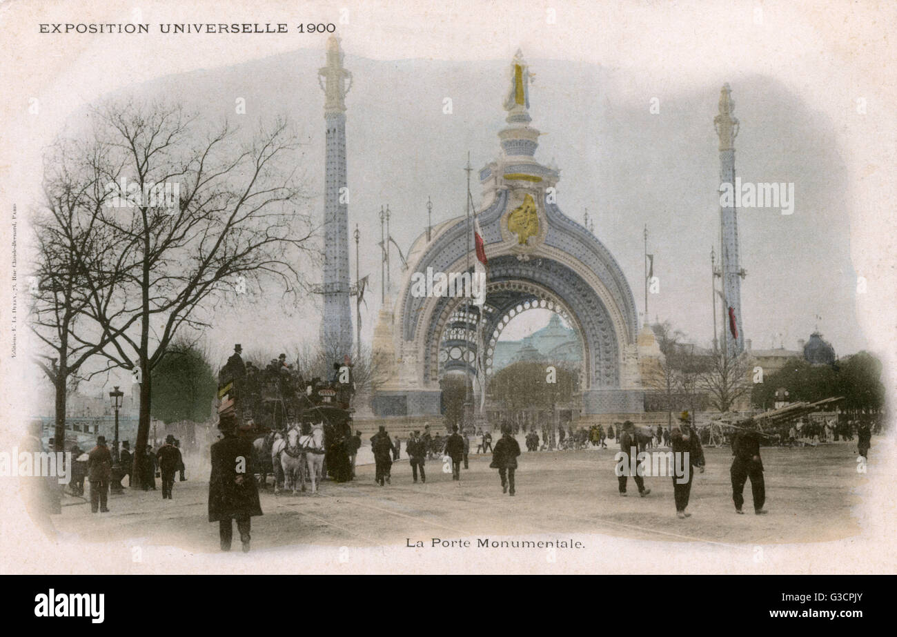 Paris Exhibition of 1900 - The Monumental Gate Stock Photo