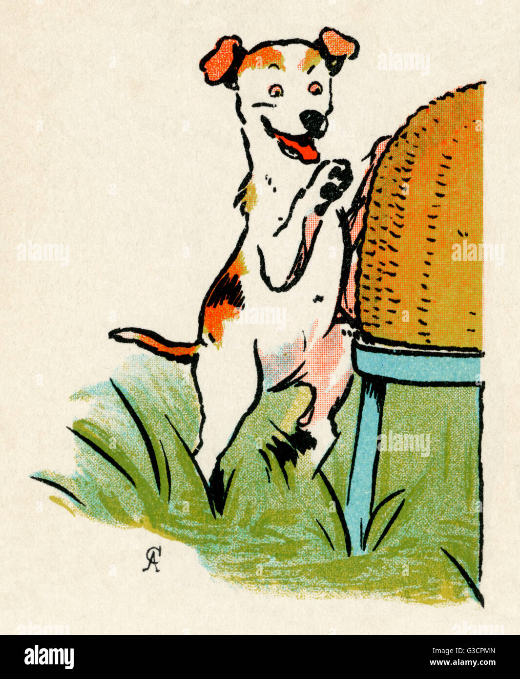 Illustration by Cecil Aldin, Stories from Puppyland Stock Photo