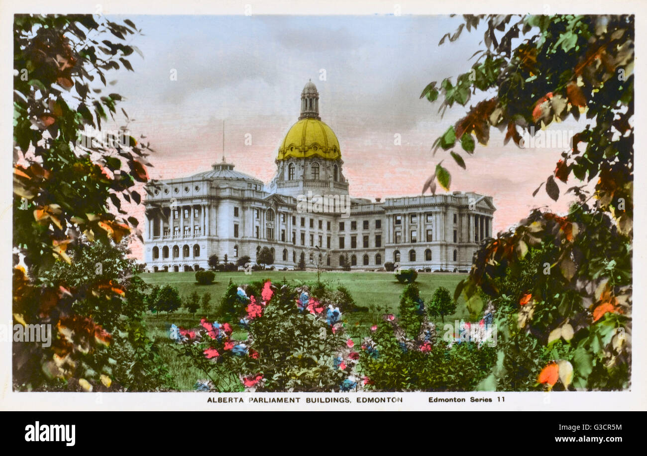 Alberta Parliament Buildings, Edmonton, Canada - Spring Stock Photo