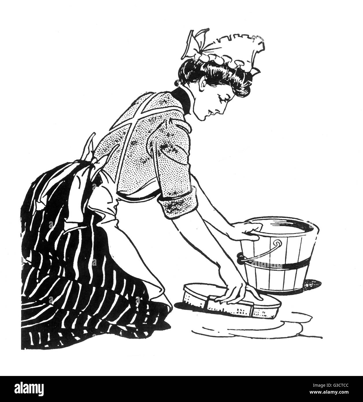 Maid scrubbing floor 1900s hires stock photography and images Alamy