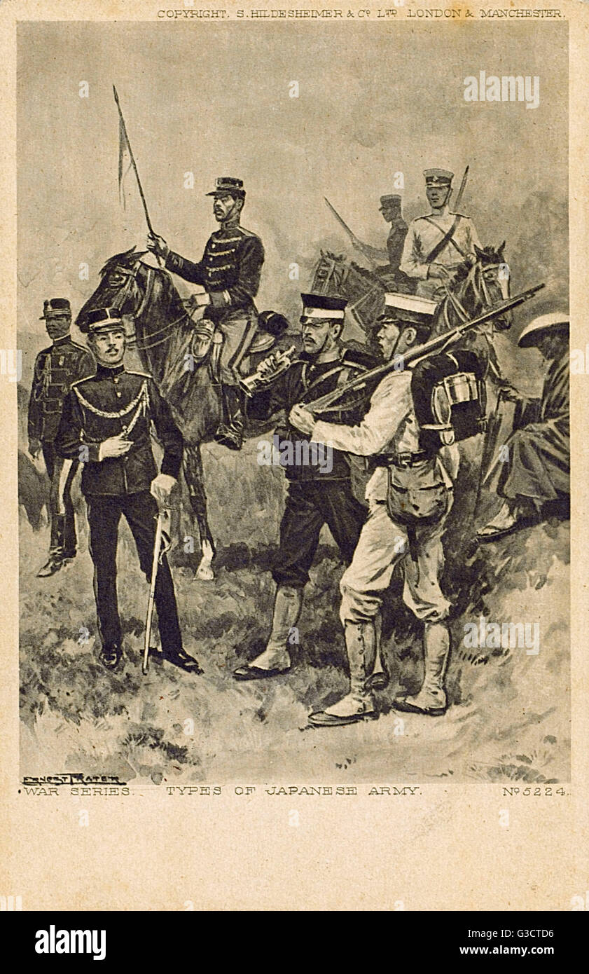 Japan - Infantry and Cavalry of the Japanese Army Stock Photo