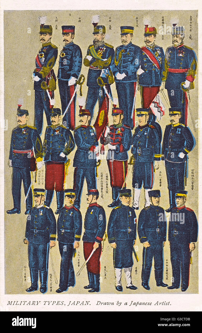 Japanese Military Types Officers / Personnel Stock Photo Alamy