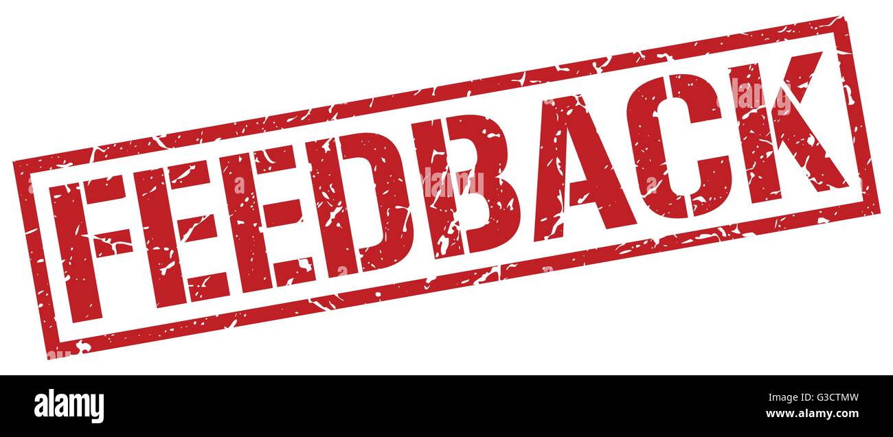 feedback red grunge square vintage rubber stamp Stock Vector Image ...