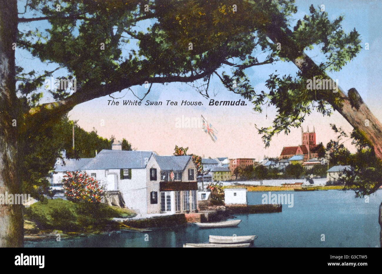 The White Swan Tea House, Hamilton, Bermuda Stock Photo