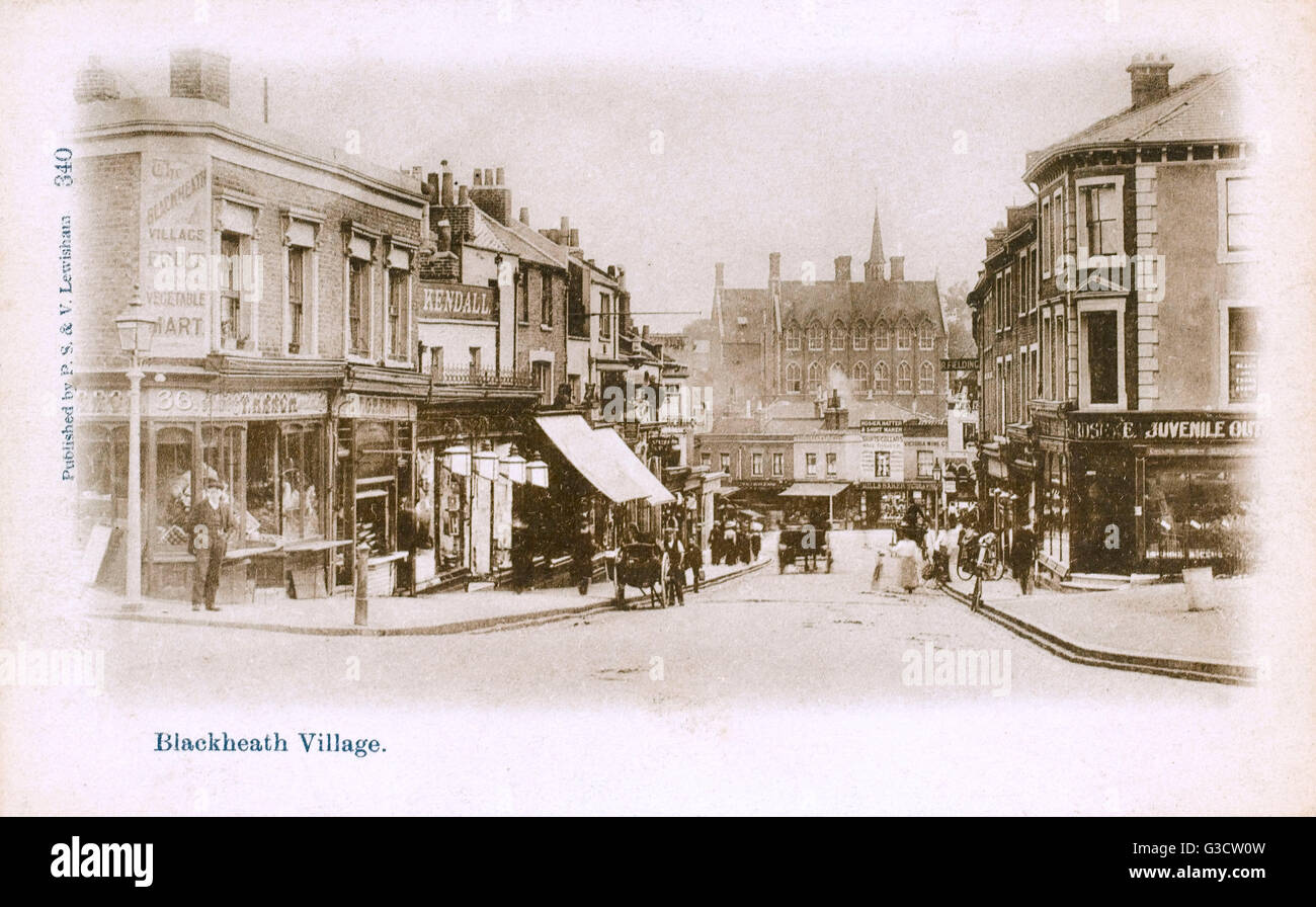 A superb postcard view down Montpelier Vale, Blackheath Village, London