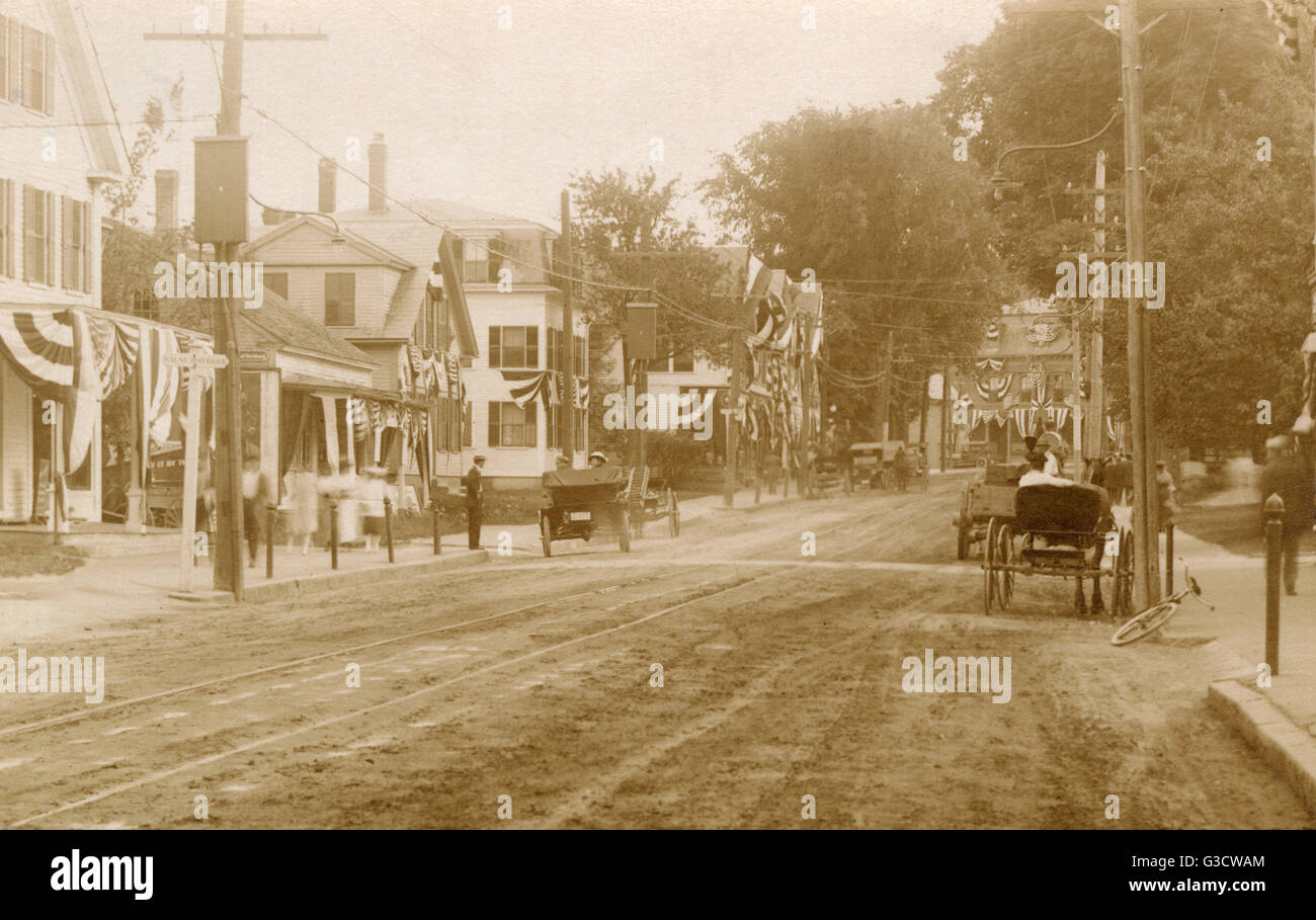 Walnut Street, Fitchburg, Massachusetts, USA Stock Photo