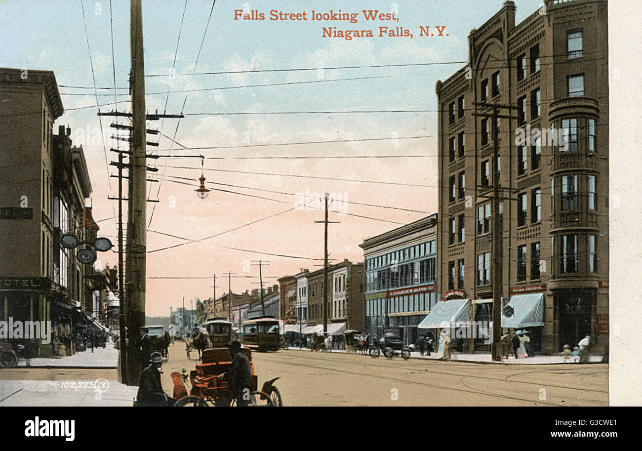 Falls Street, Niagara Falls, New York State, USA Stock Photo Alamy
