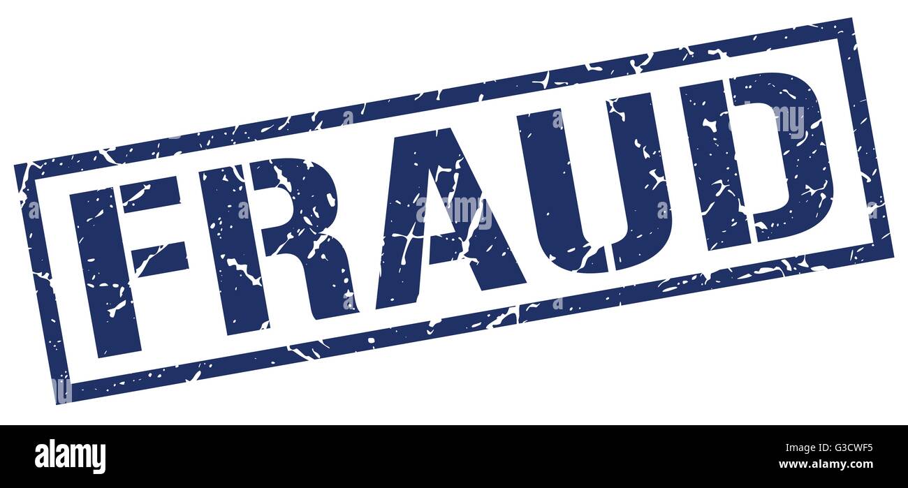 fraud blue grunge square vintage rubber stamp Stock Vector Image & Art ...